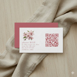 Cherry Blossom rosa QR Code uAwg Umschließungskart Begleitkarte