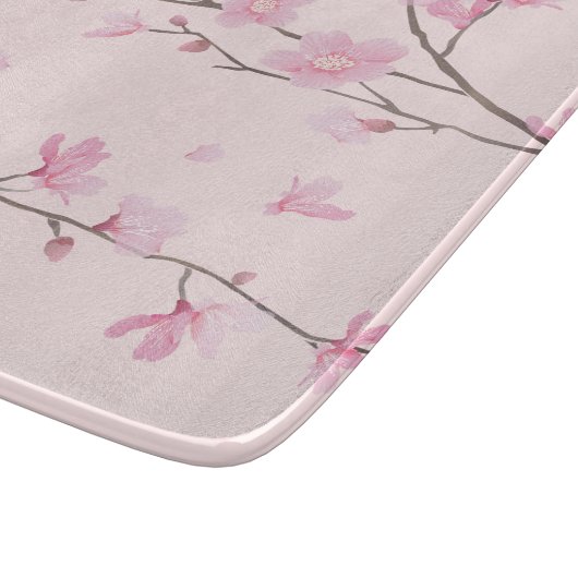 Cherry Blossom - Rosa Schneidebrett (Ecke)