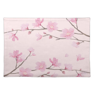 Cherry Blossom - Rosa Stofftischset