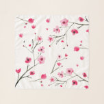 Cherry Blossom Rosa und Rote Hochzeit Schal<br><div class="desc">Überraschen Sie Ihre Brautmädchen mit diesen eleganten Chiffonschalen mit den Blüten der Aquarellkirsche. Delikat und schick,  ein großartiges Geschenk!</div>