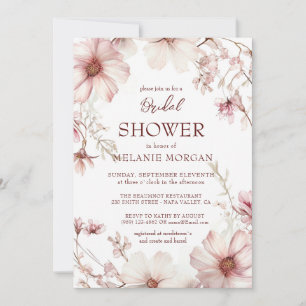 Cherry Blossom Rosa und Weiß Brautparty Einladung