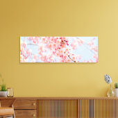 Cherry Blossom Rose Blue Gallery Wrap Leinwand (Insitu (Wohnzimmer))