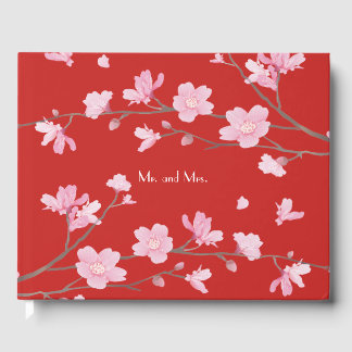 Cherry Blossom - Rot Gästebuch