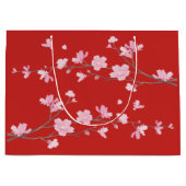 Cherry Blossom - Rot Große Geschenktüte (Vorderseite)