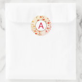 CHERRY BLOSSOM ROUND STICKER MIT CUSTOM INITIAL (Tasche)