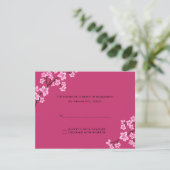 Cherry Blossom RSVP Cards Karte (Stehend Vorderseite)