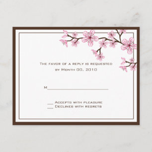 Cherry Blossom RSVP Cards Karte