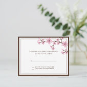 Cherry Blossom RSVP Cards Karte (Stehend Vorderseite)