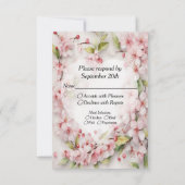 Cherry Blossom RSVP Karte (Rückseite)