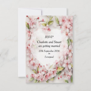 Cherry Blossom RSVP Karte