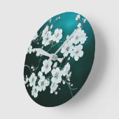 Cherry Blossom Runde Wanduhr (Winkel)