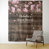 Cherry Blossom Rustikales Brautparty Backdropps Wandteppich (Beispiel)