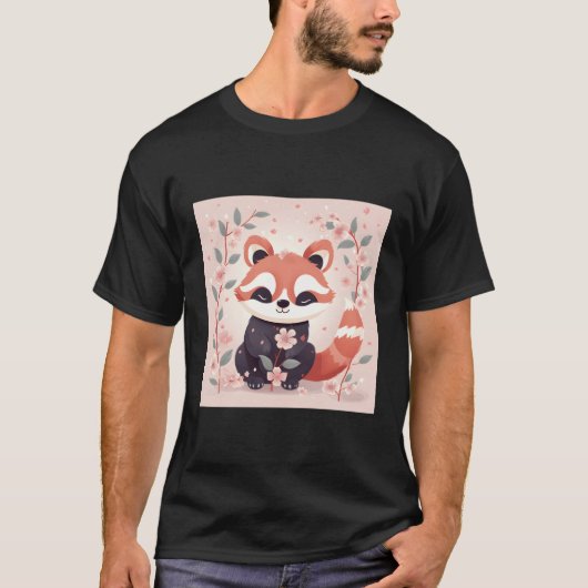 Cherry Blossom Saison Red Panda Adorable Spring De T-Shirt (Vorderseite)