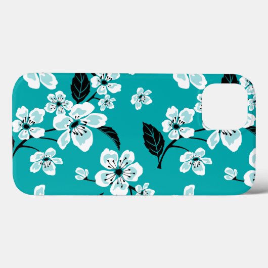 CHERRY BLOSSOM - SAKURA (AQUAMARIN) Case-Mate iPhone HÜLLE (Rückseite (Horizontal))