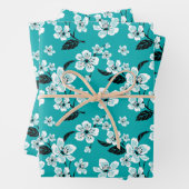 CHERRY BLOSSOM - SAKURA (AQUAMARIN) GESCHENKPAPIER SET (Beispiel)