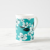 CHERRY BLOSSOM - SAKURA (AQUAMARIN) PORZELLANTASSE (Vorderseite Rechts)