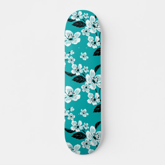 CHERRY BLOSSOM - SAKURA (AQUAMARIN) SKATEBOARD (Vorne)