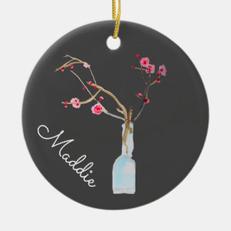 Cherry Blossom Sakura Aquarellkunst Keramik Ornament