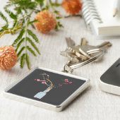 Cherry Blossom Sakura Aquarellkunst Schlüsselanhänger (Seite)