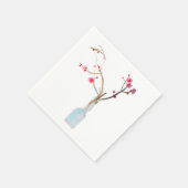 Cherry Blossom Sakura Aquarellkunst Serviette (Ecke)