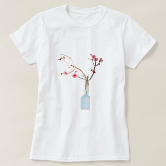 Cherry Blossom Sakura Aquarellkunst T-Shirt (Design vorne)