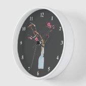 Cherry Blossom Sakura Aquarellkunst Uhr (Winkel)