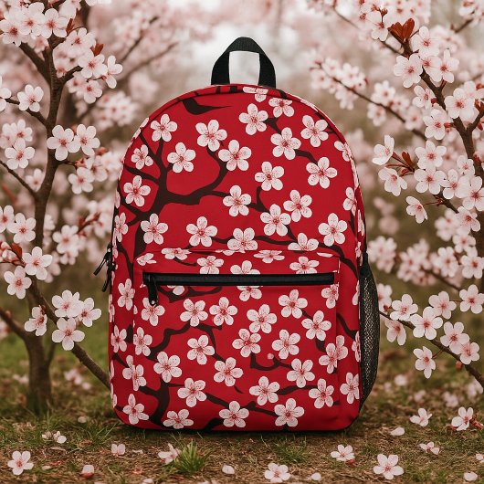 Cherry blossom sakura blossoming flowers elegant bedruckter rucksack