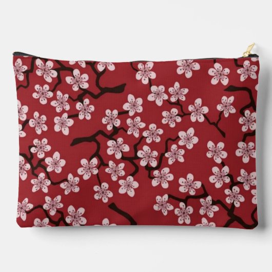 Cherry blossom sakura blossoming flowers elegant zubehörtasche (Rückseite)
