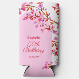 Cherry Blossom Sakura Blume Pink Weißer Geburtstag Selters Dosenkühler