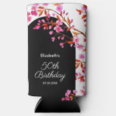 Cherry Blossom Sakura Blume Schwarz-weiß Geburtsta Selters Dosenkühler (Vorderseite)