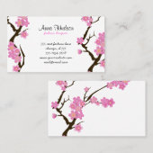 Cherry Blossom, Sakura, Floristina, Blume Shop Visitenkarte (Vorne/Hinten)