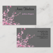 Cherry Blossom, Sakura, Floristina, Blume Shop Visitenkarte (Vorne/Hinten)