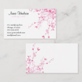 Cherry Blossom, Sakura, Floristina, Blume Shop Visitenkarte (Vorne/Hinten)