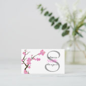 Cherry Blossom, Sakura, Floristina, Blume Shop Visitenkarte (Stehend Vorderseite)