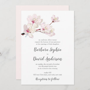 Cherry Blossom Sakura japanische Hochzeit Einladung