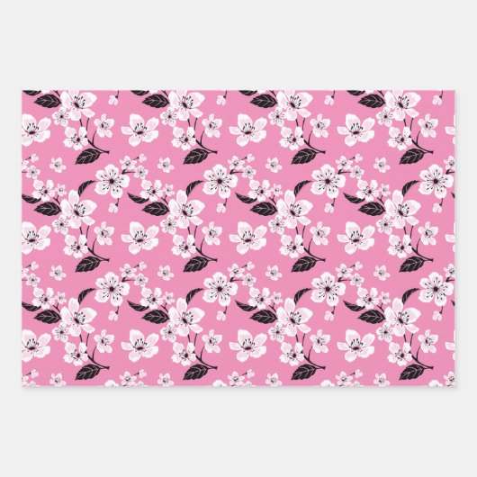 CHERRY BLOSSOM - SAKURA (LITE PINK) GESCHENKPAPIER SET (Vorderseite)