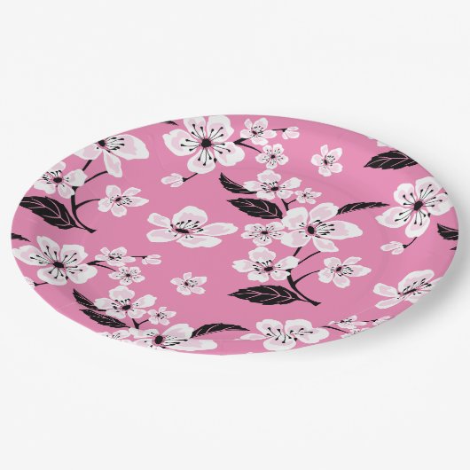 CHERRY BLOSSOM - SAKURA (LITE PINK) PAPPTELLER (Schrägansicht)