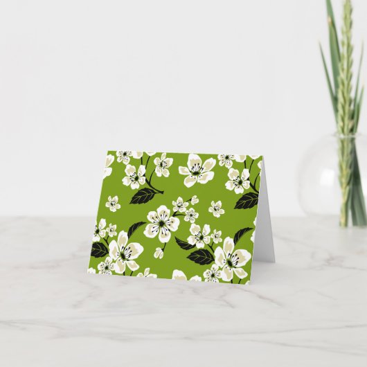 CHERRY BLOSSOM - SAKURA (MATCHA GREEN) DANKESKARTE (Vorderseite)