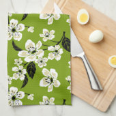 CHERRY BLOSSOM - SAKURA (MATCHA GREEN) GESCHIRRTUCH (Viertel Falte)
