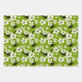 CHERRY BLOSSOM - SAKURA (MATCHA GRÜNE) GESCHENKPAPIER SET (Vorderseite 2)