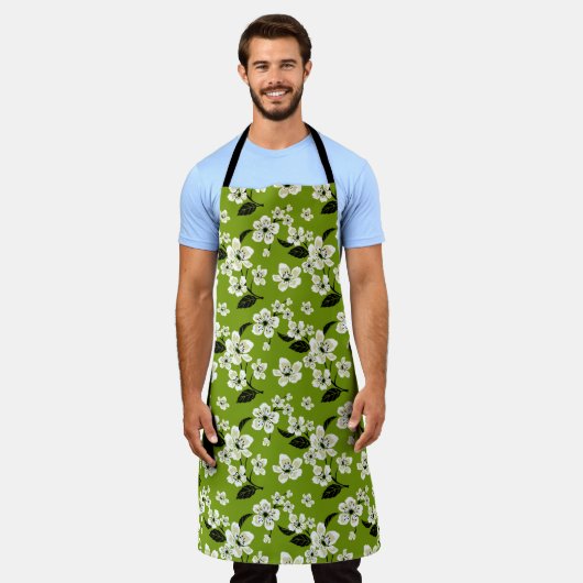 CHERRY BLOSSOM - SAKURA (MATCHA GRÜNE) SCHÜRZE (Getragen)