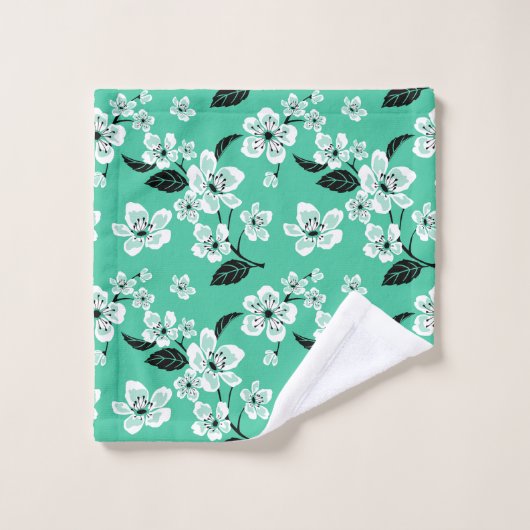 CHERRY BLOSSOM - SAKURA (MINT) BADHANDTUCH SET (Waschlappen)