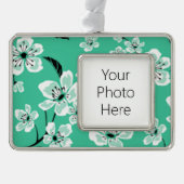 CHERRY BLOSSOM - SAKURA (MINT) Rahmen-Ornament SILBER (Vorderseite)