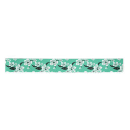 CHERRY BLOSSOM - SAKURA (MINT) SATINBAND