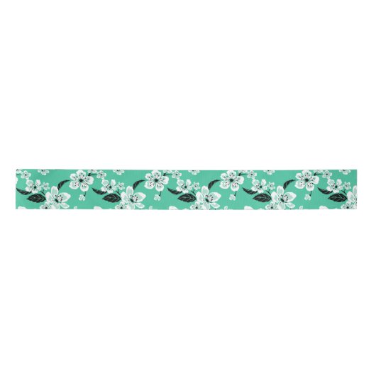 CHERRY BLOSSOM - SAKURA (MINT) SATINBAND (Vorderseite)