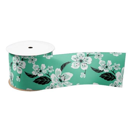 CHERRY BLOSSOM - SAKURA (MINT) SATINBAND (Spule)