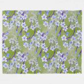 Cherry Blossom - Sakura - nahtloses Muster 2 Fleecedecke (Vorderseite (Horizontal))