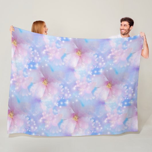 Cherry Blossom - Sakura - nahtloses Muster 5 Fleecedecke (Beispiel)