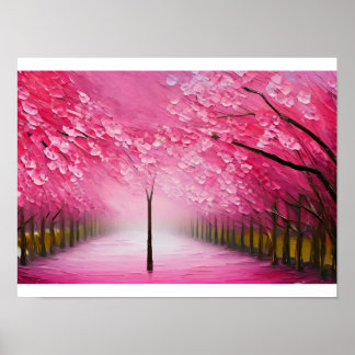 Cherry Blossom Sakura Öl Malerei Poster Zuhause De