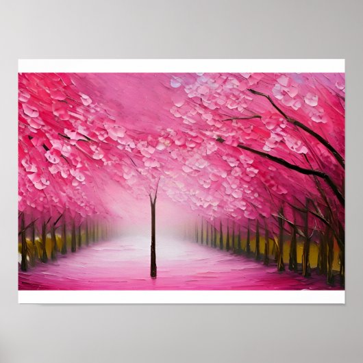Cherry Blossom Sakura Öl Malerei Poster Zuhause De (Vorne)